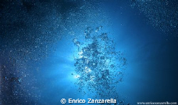 Deep in the blu...just you and your own sea. by Enrico Zanzarella 
